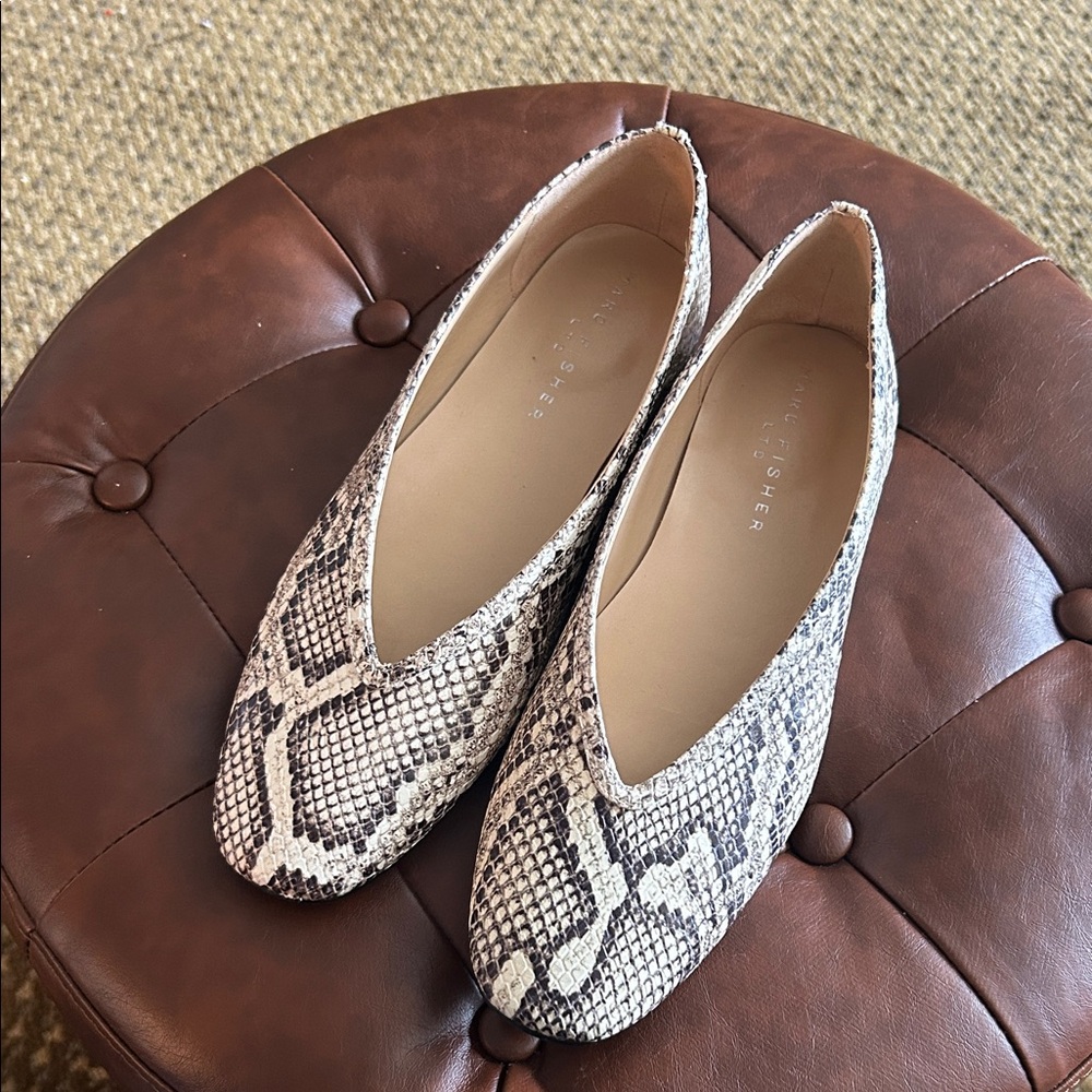 Marc Fisher Women's Snake-Print Ballet Flats - Neutral